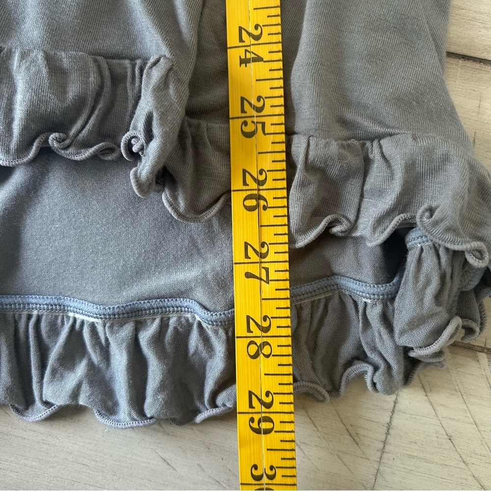 Charcoal Ruffle Trim Tank Top - Picture 9 of 9